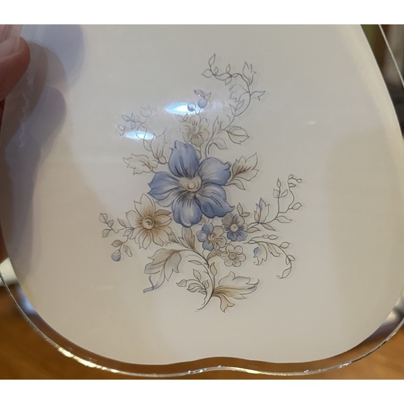 GLASS SHADE Panel ONLY  For Vintage Touch‎ Lamp, 3 Way Brass 6-Panel - Floral - Picture 7 of 10